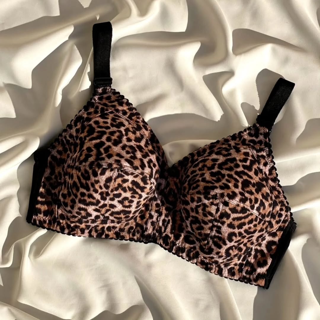 سوتین نخی طرح پلنگی